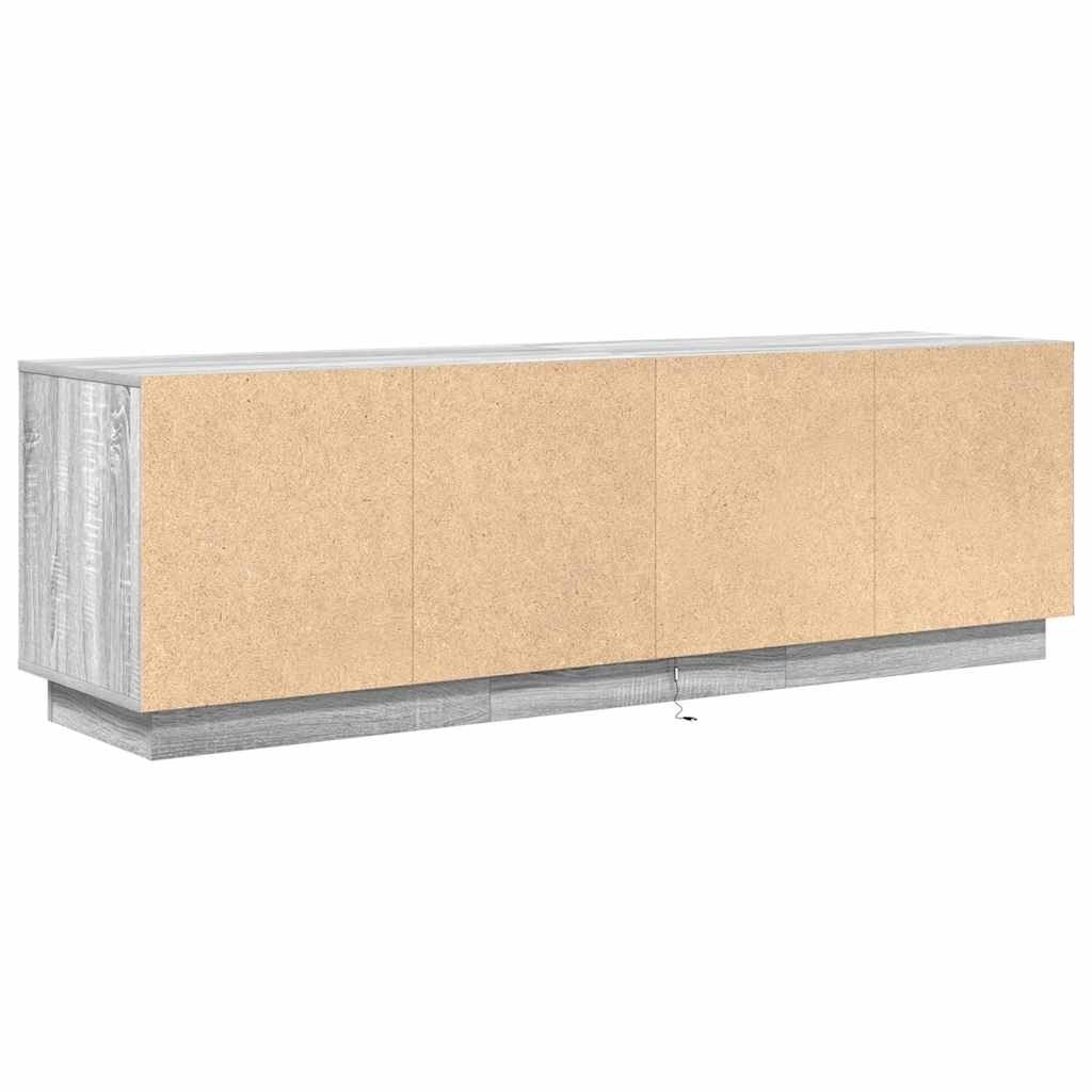 TV Cabinet with LED Lights Grey Sonoma 160.5x41x50 cm