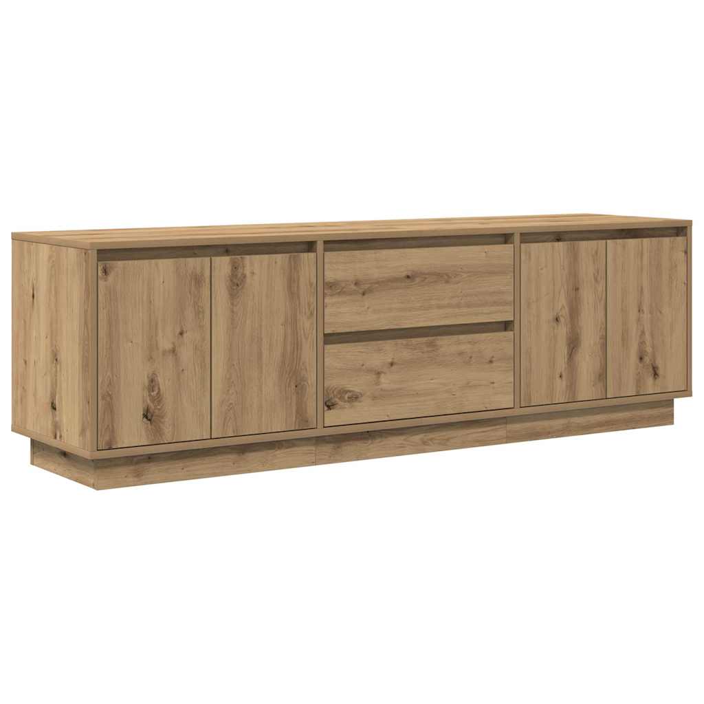 TV Cabinet with LED Lights Artisan Oak 160.5x41x50 cm