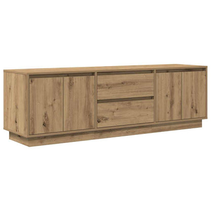 TV Cabinet with LED Lights Artisan Oak 160.5x41x50 cm