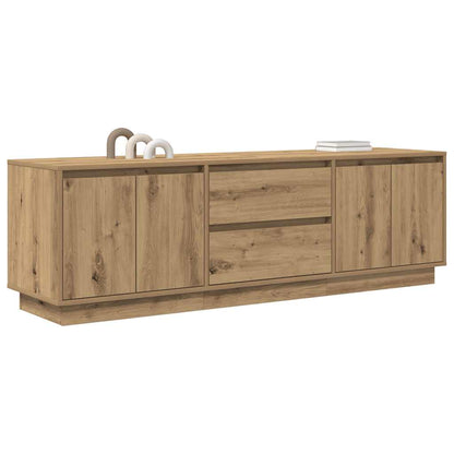 TV Cabinet with LED Lights Artisan Oak 160.5x41x50 cm