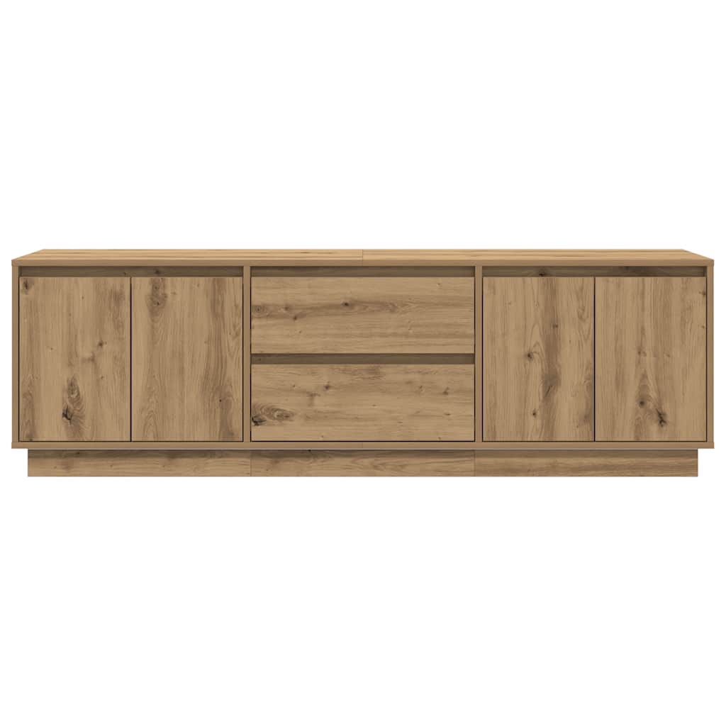 TV Cabinet with LED Lights Artisan Oak 160.5x41x50 cm