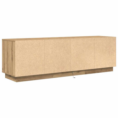 TV Cabinet with LED Lights Artisan Oak 160.5x41x50 cm
