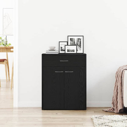 Sideboard with Drawer Black 60 x 30 x 75 cm Engineered wood