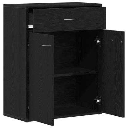Sideboard with Drawer Black 60 x 30 x 75 cm Engineered wood