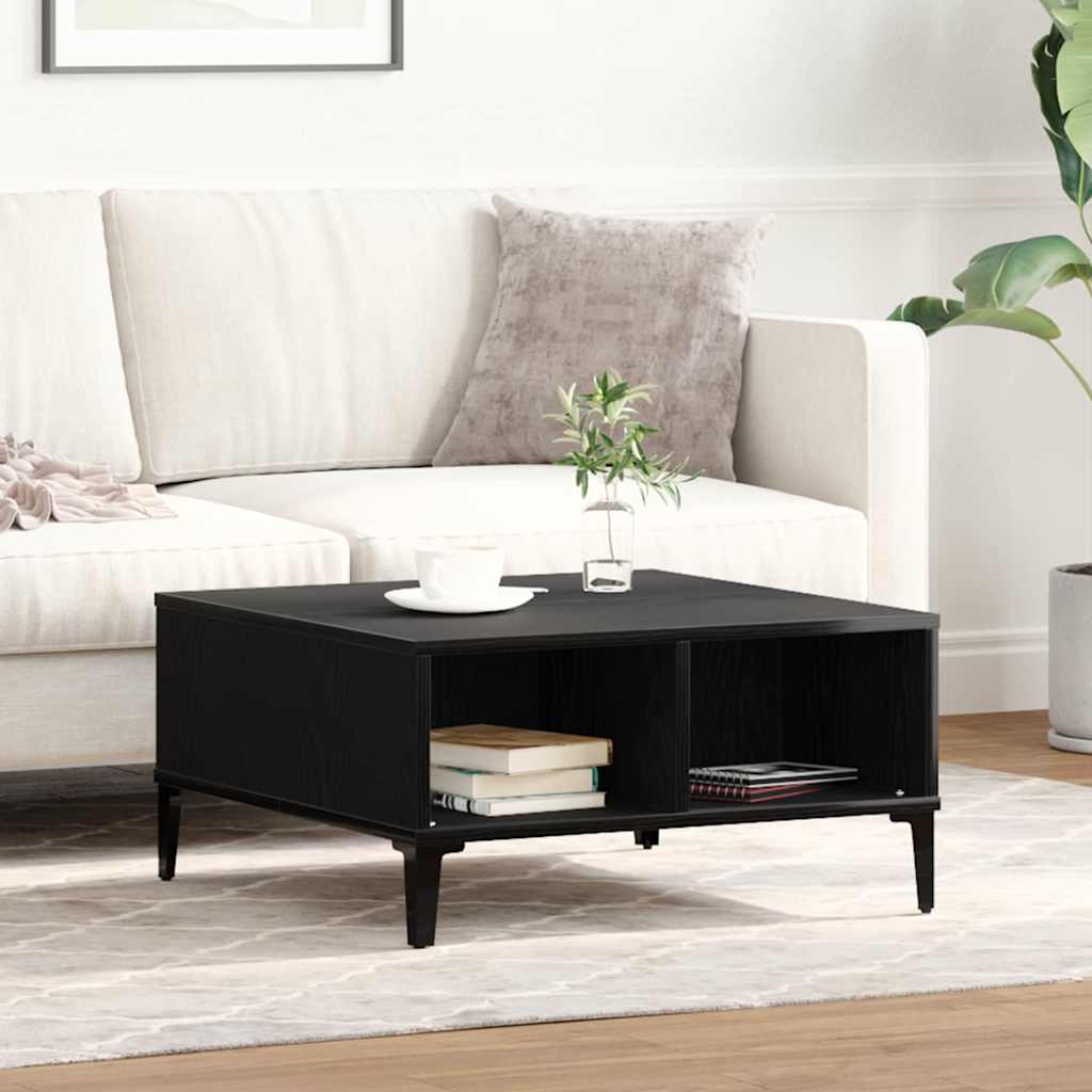 Coffee Table Black oak 60 x 60 x 30 cm Engineered wood