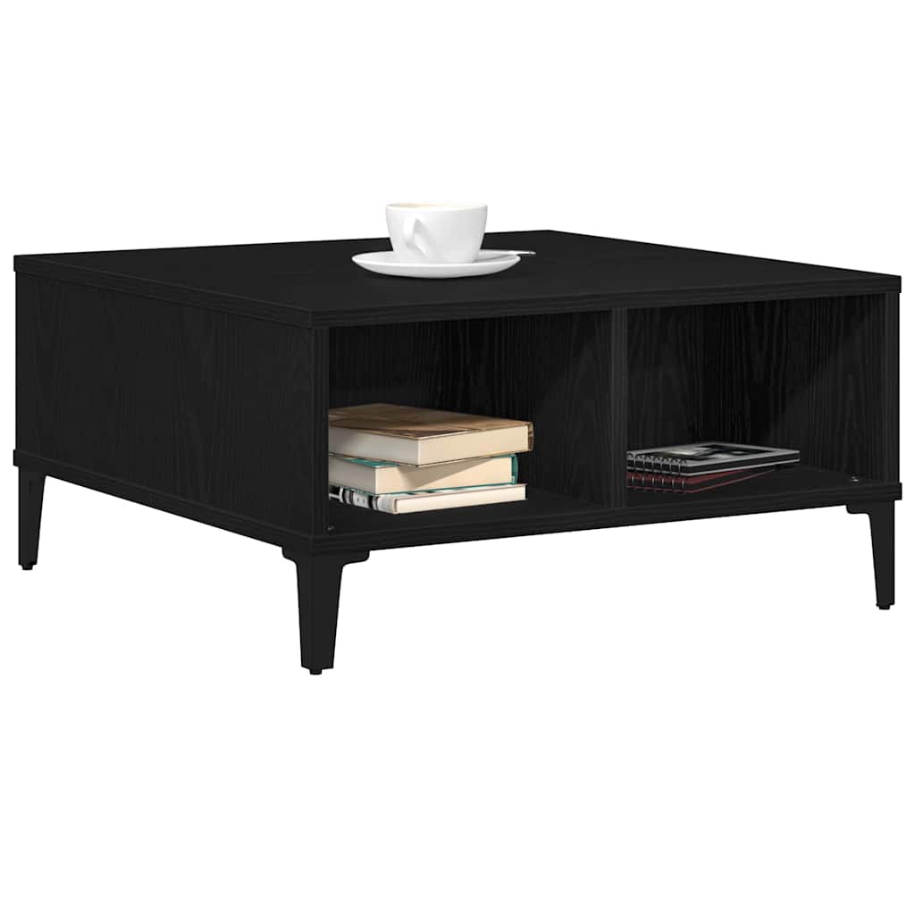 Coffee Table Black oak 60 x 60 x 30 cm Engineered wood