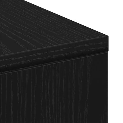 Coffee Table Black oak 90 x 90 x 28 cm Engineered wood