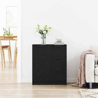 Sideboard with Drawer Black 60 x 30 x 70 cm Engineered wood
