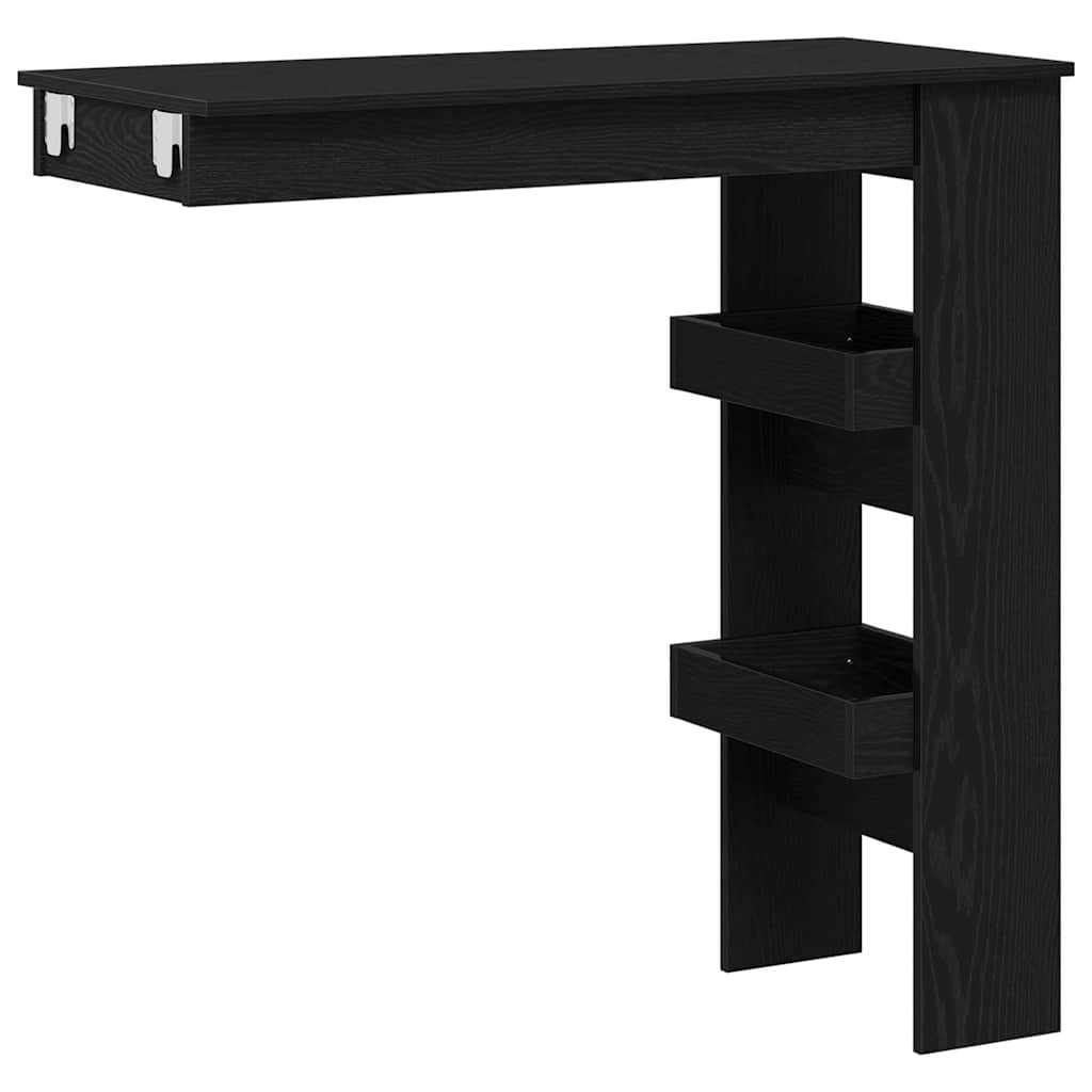 Wall Bar Table Black oak 102 x 55 x 103.5 cm Engineered wood