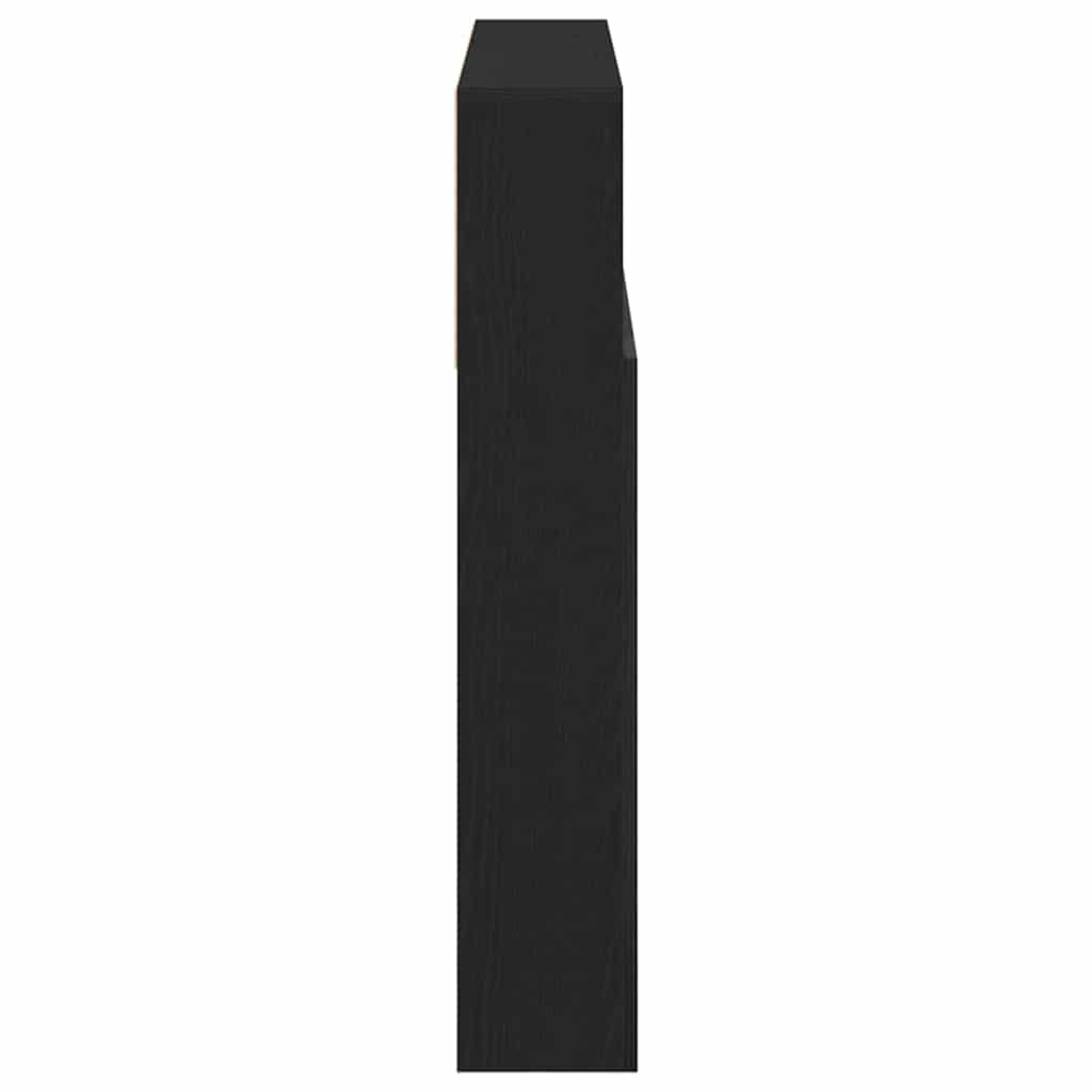 Headboard Cabinet Black oak 140 x 19 x 103.5 cm Engineered wood