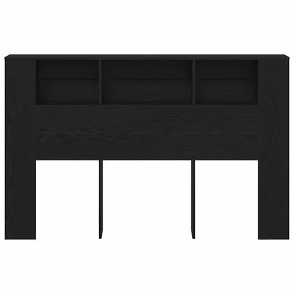 Headboard Cabinet Black oak 160 x 19 x 104.5 cm Engineered wood