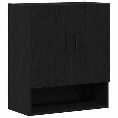 Wall Cabinet Black oak 60 x 31 x 70 cm Engineered Wood