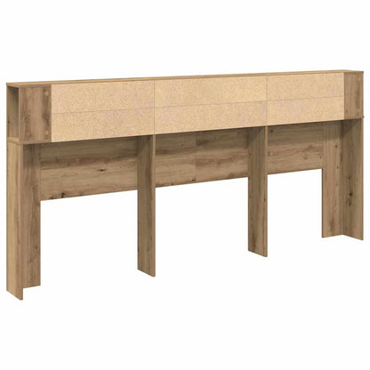 Headboard Cabinet 220 x 18,5 x 104,5 cm Engineered wood