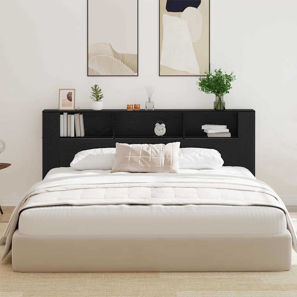Headboard Cabinet 220 x 18,5 x 104,5 cm Engineered wood