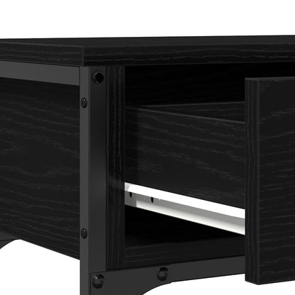 Console Table with Drawer Black oak 72.5 x 25 x 75 cm
