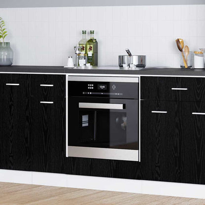 Oven cabiet Riga Black oak 60 x 46 x 81.5 cm Engineered Wood
