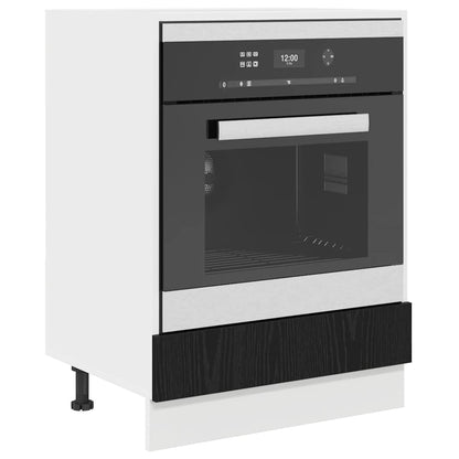 Oven cabiet Riga Black oak 60 x 46 x 81.5 cm Engineered Wood