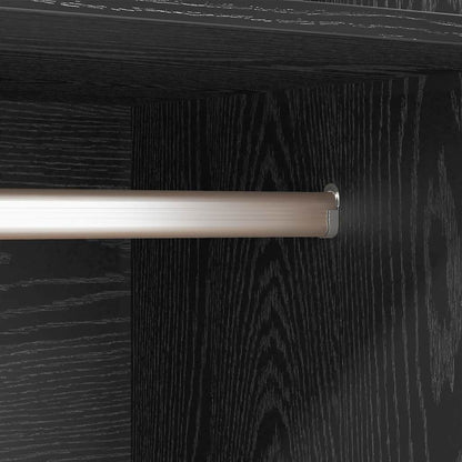 Wardrobe with Shelf with Storage Black oak Engineered wood