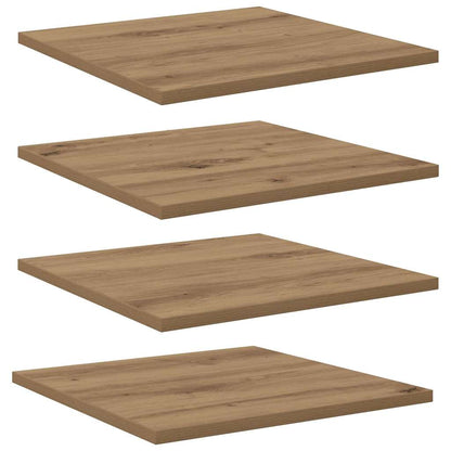 Bookshelf Board 4 pcs Brown 40 x 40 x 1.5 cm Engineered wood