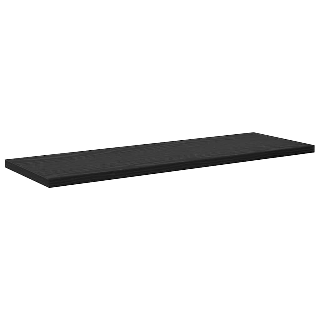 Bookshelf Board 4 pcs Black 60 x 20 x 1.5 cm Engineered wood