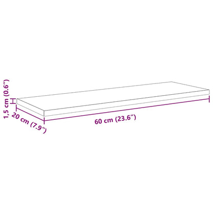 Bookshelf Board 4 pcs Black 60 x 20 x 1.5 cm Engineered wood