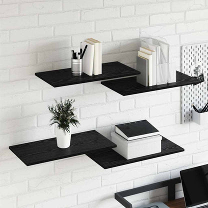 Bookshelf Board 4 pcs Black 60 x 30 x 1.5 cm Engineered wood