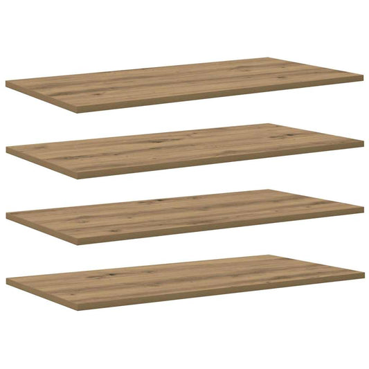 Bookshelf Board 4 pcs Brown 80 x 40 x 1.5 cm Engineered wood
