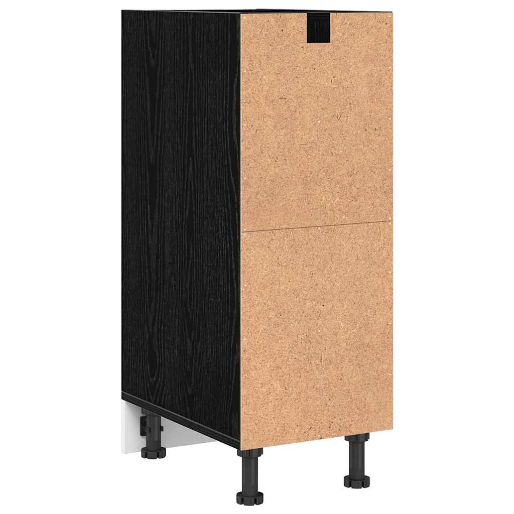 Kitchen Base Cabinet Riga Black oak 30 x 44.5 x 81.5 cm