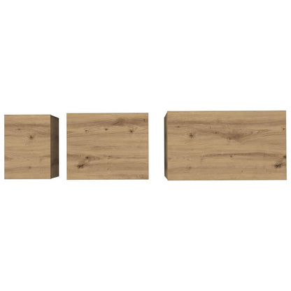 Nesting Coffee Table 3 pcs Artisan oak 60 x 35 x 56 cm