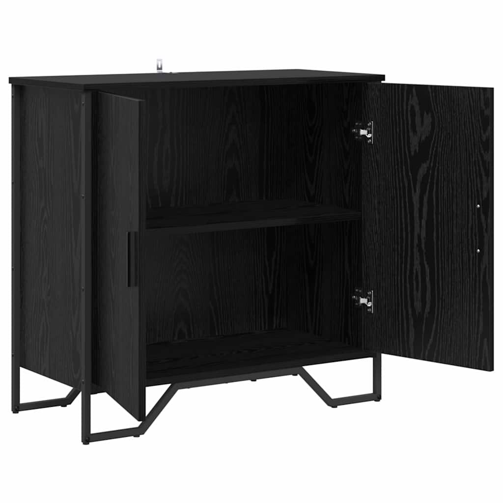 Sideboard Black 78 x 35.5 x 74.5 cm Engineered wood