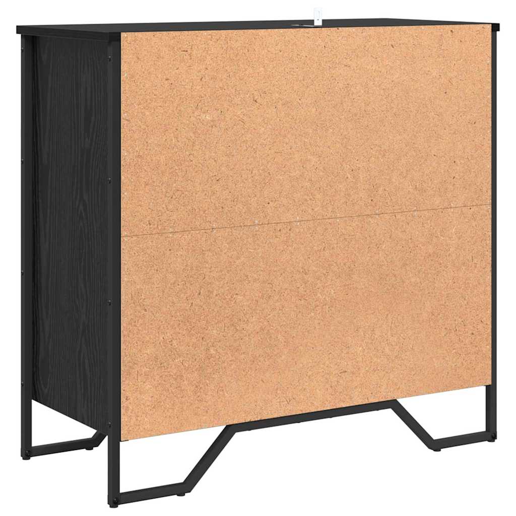 Sideboard Black 78 x 35.5 x 74.5 cm Engineered wood