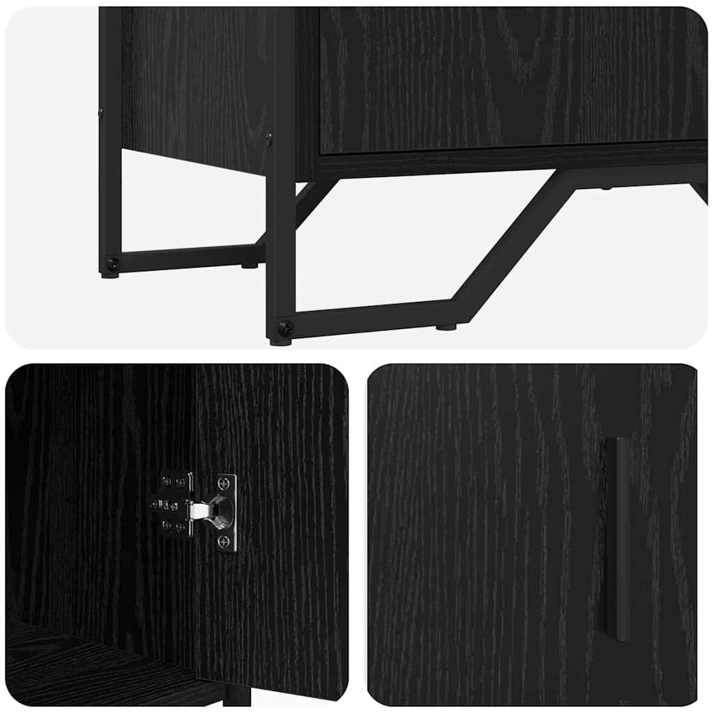 Sideboard Black oak 79.5 x 35.5 x 74.5 cm Engineered wood