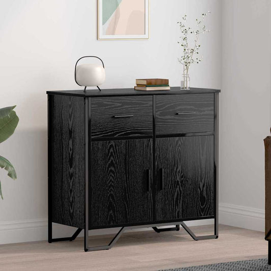 Sideboard Black oak 79.5 x 35.5 x 74.5 cm Engineered wood