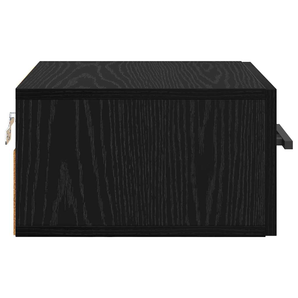 Bedside Cabinet Black oak 35 x 35 x 20 cm Engineered wood