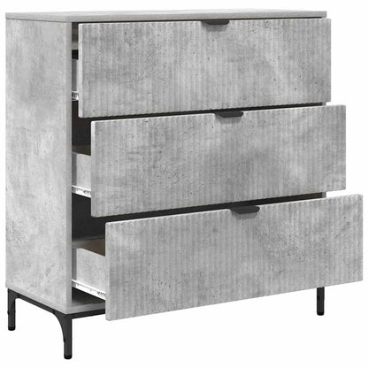 Sideboard Concrete grey 79.5 x 33 x 82 cm Engineered wood
