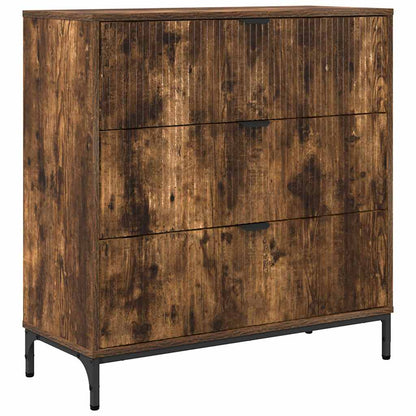 Sideboard Smoked oak 79.5 x 33 x 82 cm Engineered wood