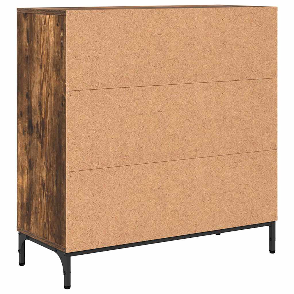 Sideboard Smoked oak 79.5 x 33 x 82 cm Engineered wood