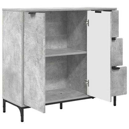 Sideboard Concrete grey 89.5 x 33 x 82 cm Engineered wood