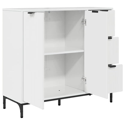 Sideboard High gloss white 89.5 x 33 x 82 cm Engineered wood