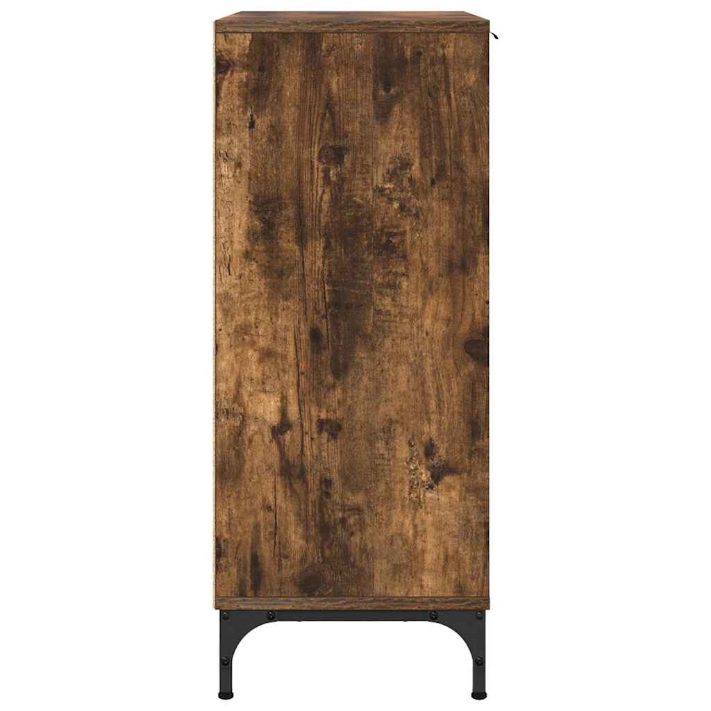 Sideboard Smoked oak 89.5 x 33 x 82 cm Engineered wood