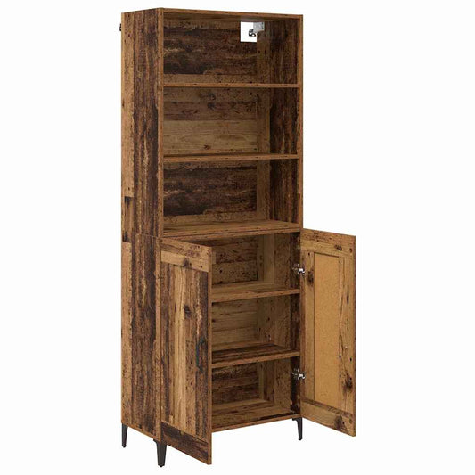 Sideboard Wall-mounted 2 pcs Old wood Engineered Wood