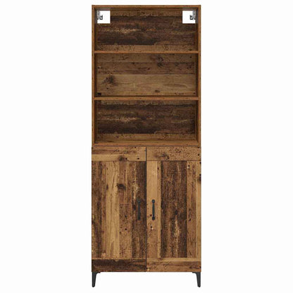 Sideboard Wall-mounted 2 pcs Old wood Engineered Wood