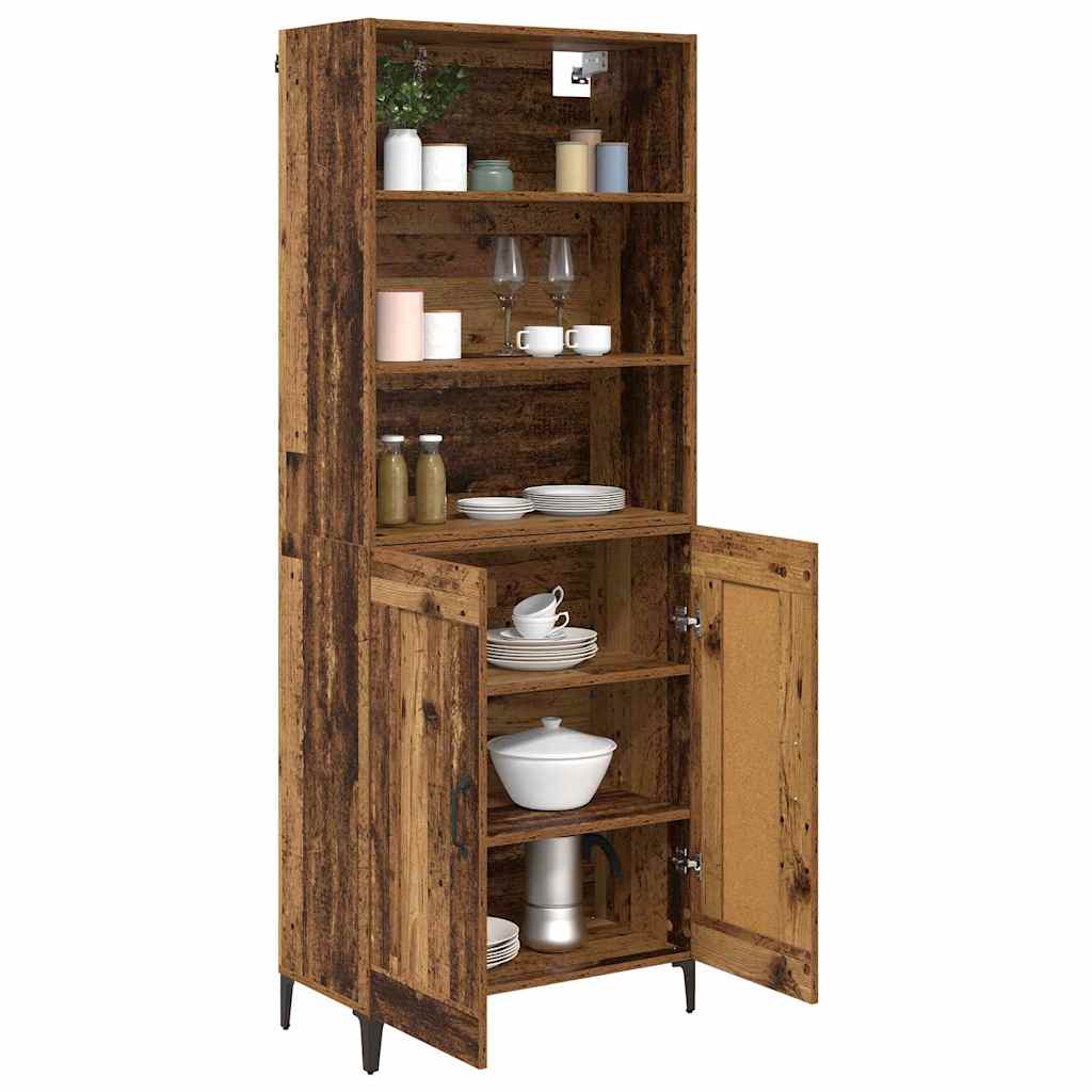 Sideboard Wall-mounted 2 pcs Old wood Engineered Wood