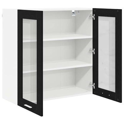 Hanging cabinet Riga Black Oak 80 x 31 x 80 cm Engineered Wood