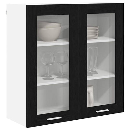 Hanging cabinet Riga Black Oak 80 x 31 x 80 cm Engineered Wood