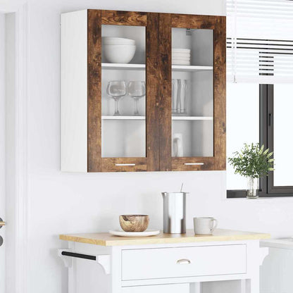 Hanging cabinet Riga Smoked Oak 80 x 31 x 80 cm Engineered Wood