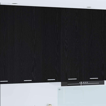 Hanging cabinet Riga Black Oak 30 x 31 x 100 cm Engineered Wood