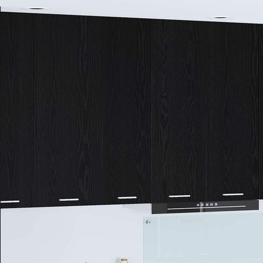 Hanging cabinet Riga Black Oak 30 x 31 x 100 cm Engineered Wood