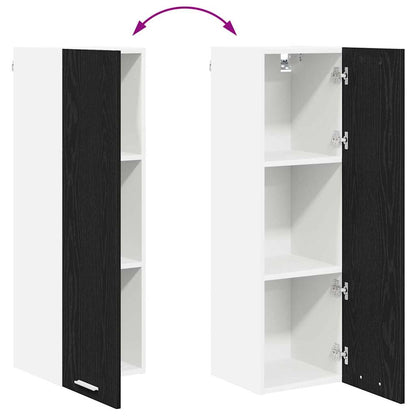 Hanging cabinet Riga Black Oak 30 x 31 x 100 cm Engineered Wood