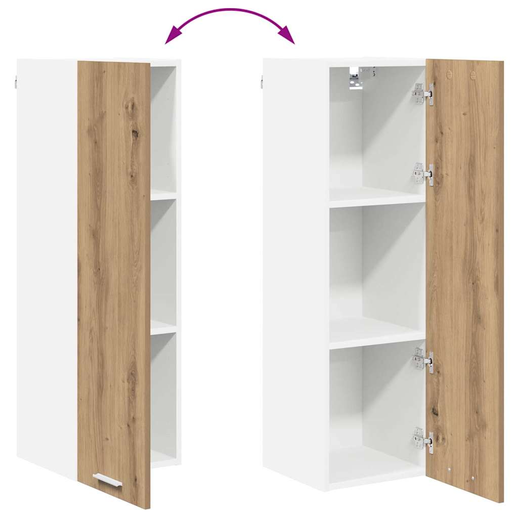 Hanging cabinet with Shelf Riga Artisan Oak 30 x 31 x 100 cm